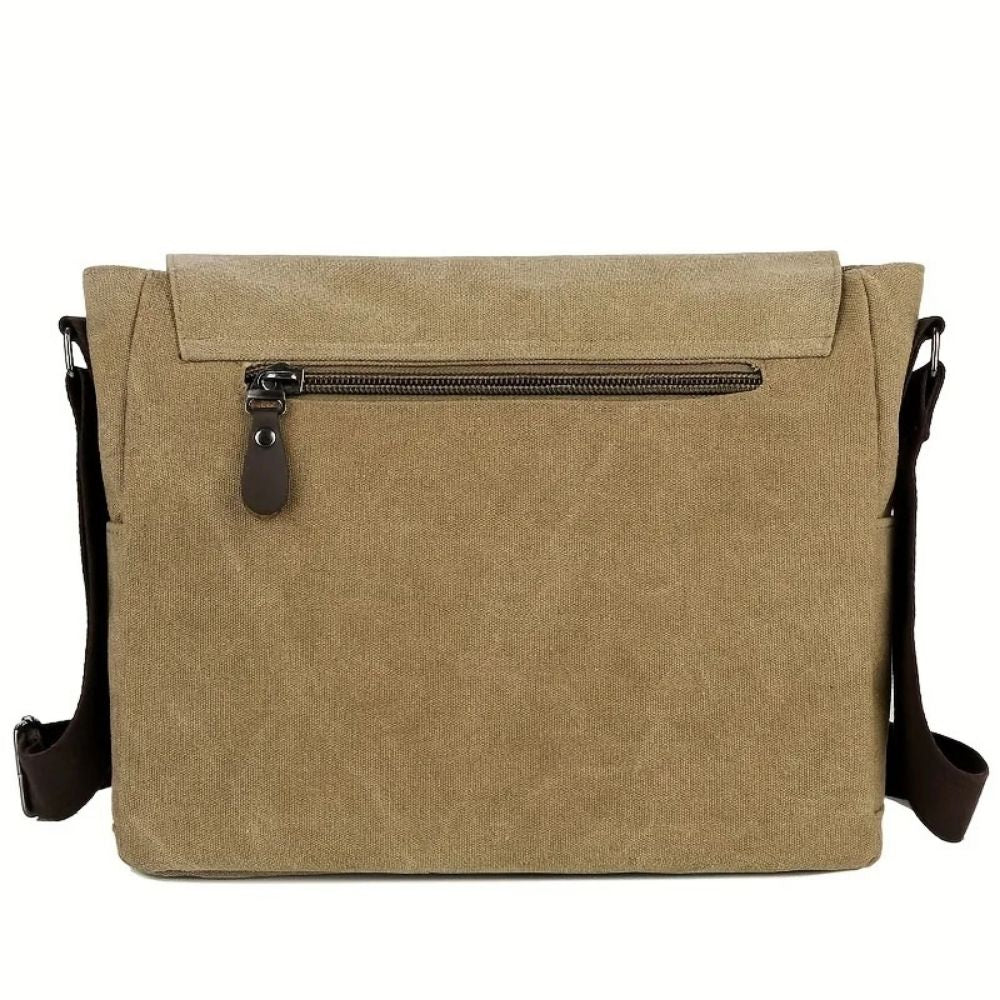 Mens Canvas Satchel Messenger Sling Bag - product detail 6