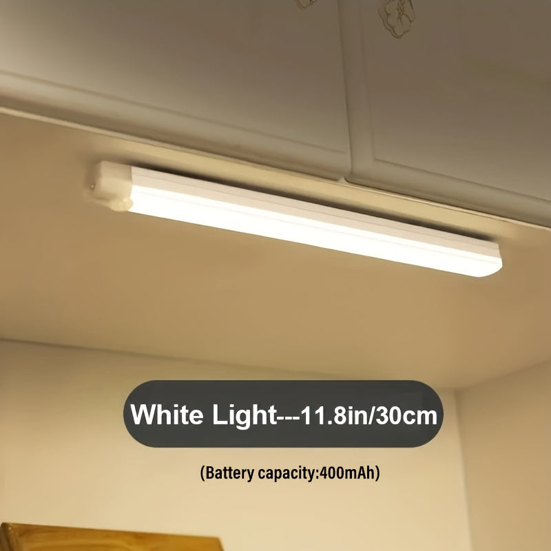 Luz LED inalámbrica activada por movimiento, tira de luz recargable para interiores