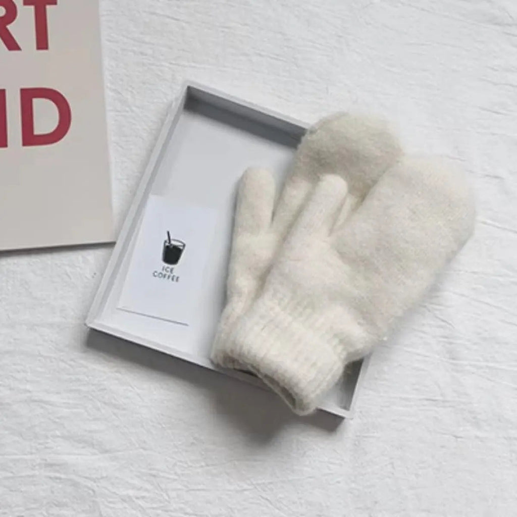 Cashmere Knit Mittens Winter for Women - product detail 4