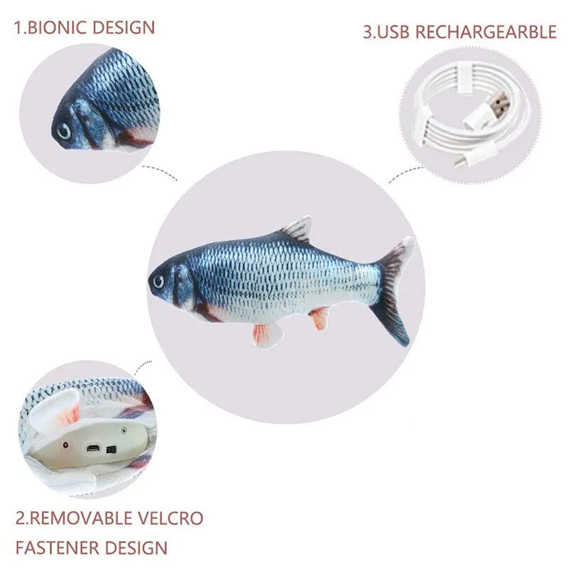 USB Charging Interactive Cat Toy Fish - product detail 3