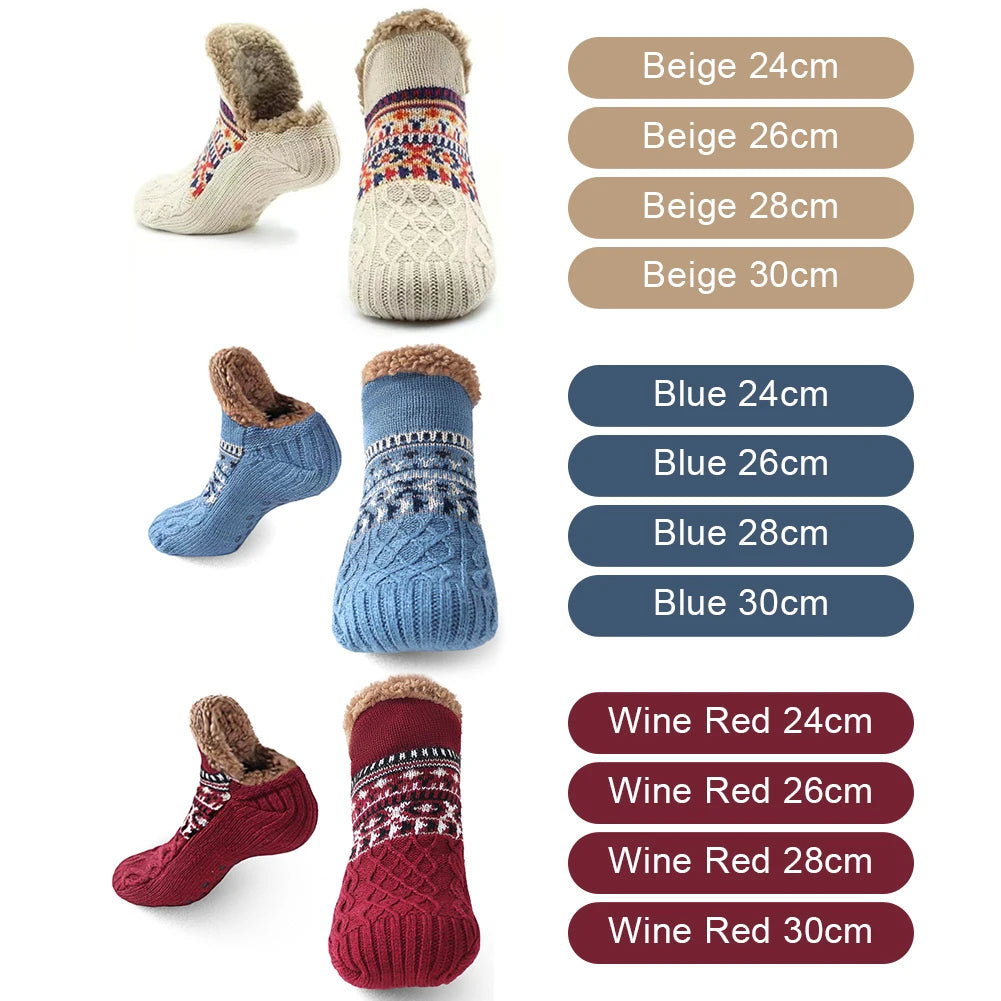 Knitted Slipper Socks with Fleece Lining - product detail 3