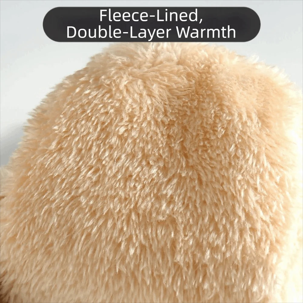 Double Layer Fleece Lined Winter Mittens - product detail 3