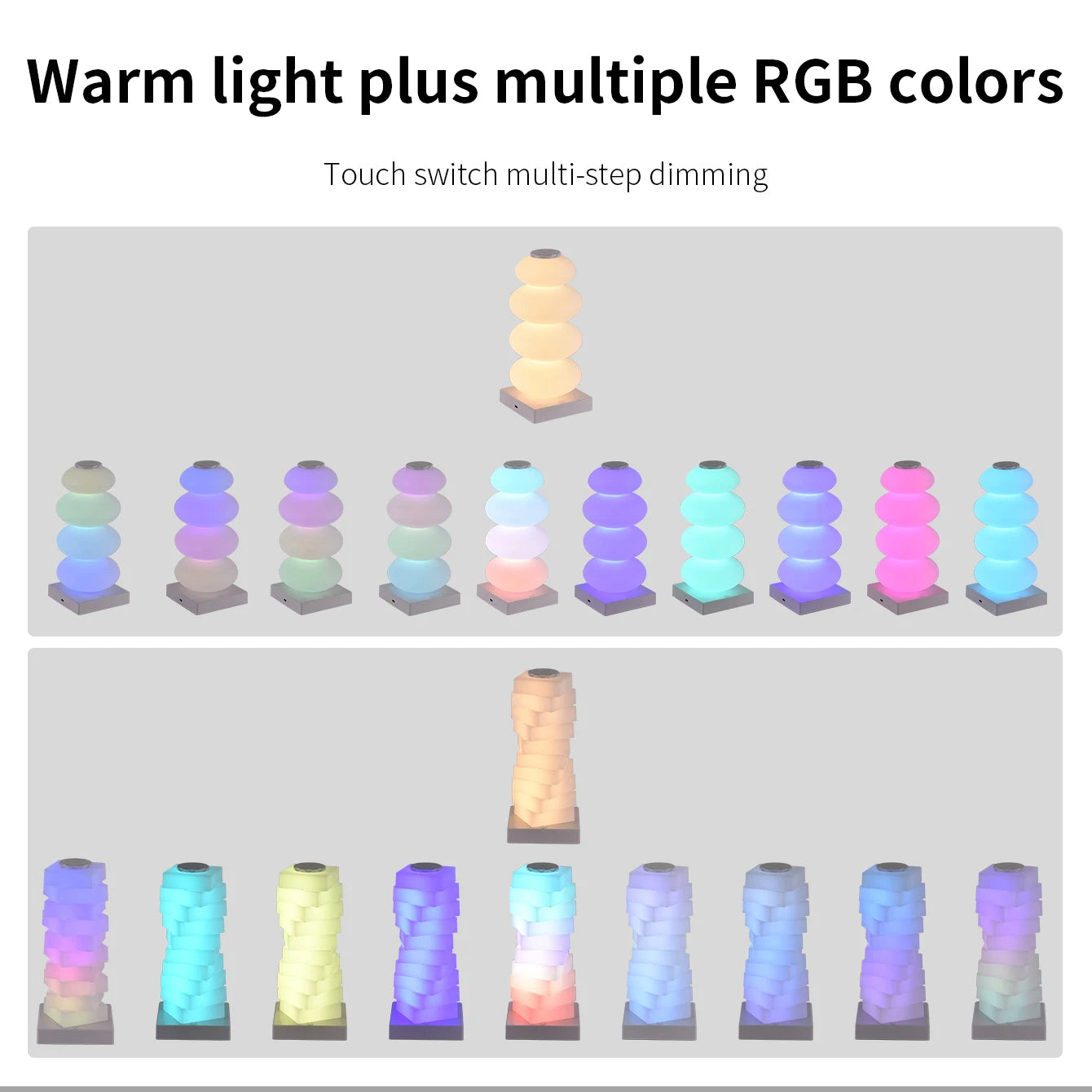 RGB LED Bedside Lamp with Touch Control - product detail 2