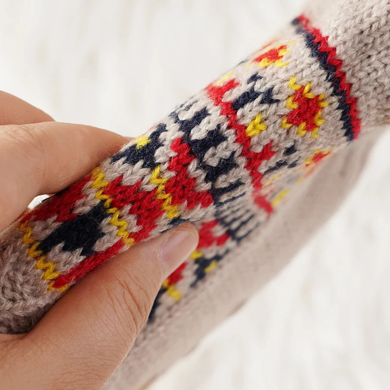Snow Pattern Warm Socks for Winter - product detail 3