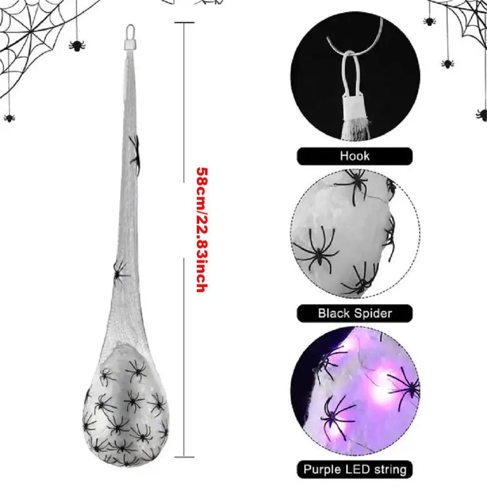 Light Up Spider Egg Sacs Halloween Decor Hanging Prop - product detail 5
