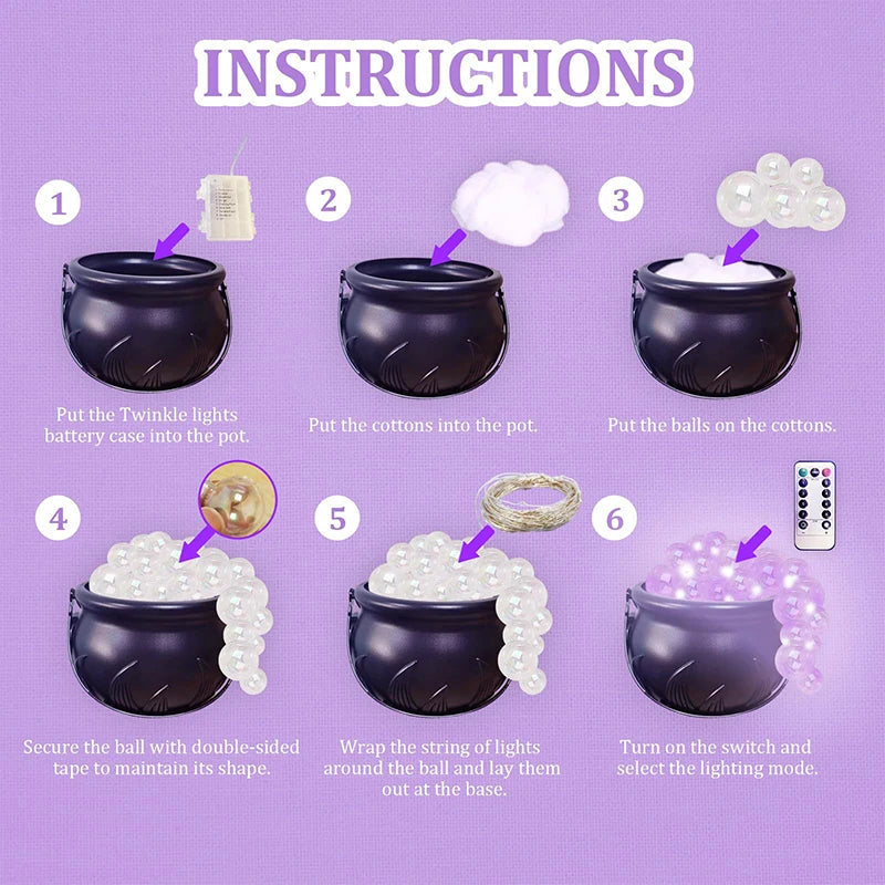 DIY Bubbling Indoor Halloween Witch Cauldron - product detail 3