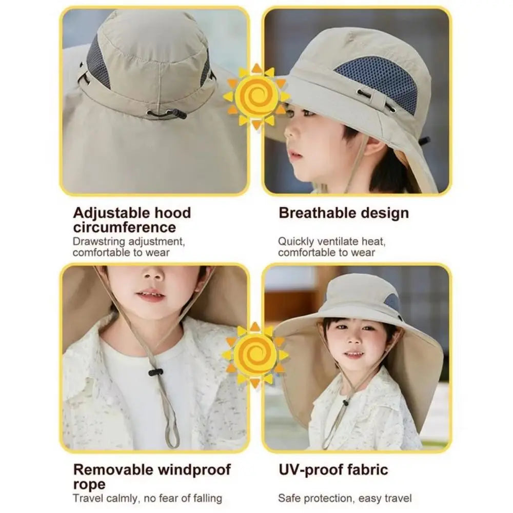 Adjustable Kids Solar Fan Hat - product detail 4