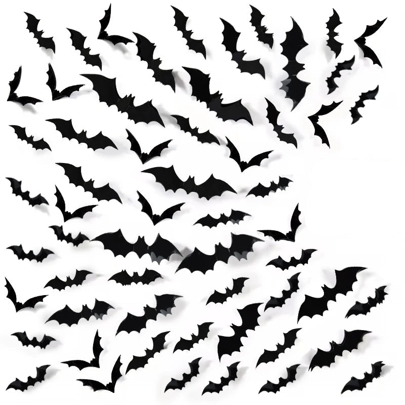 3D PVC Halloween Bats Wall Stickers - product detail 5