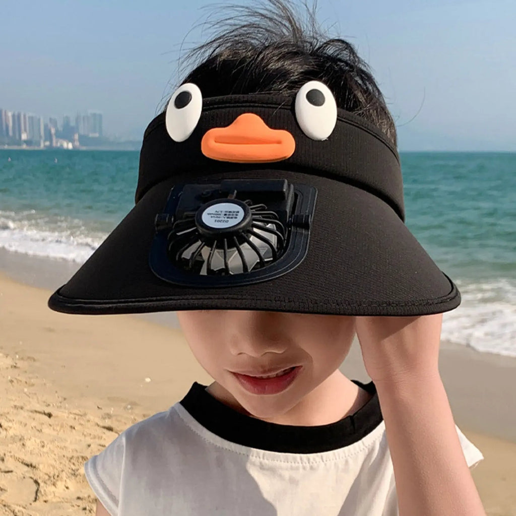Kids Sun Visor Hat with Cooling Fan Hat - product detail 2