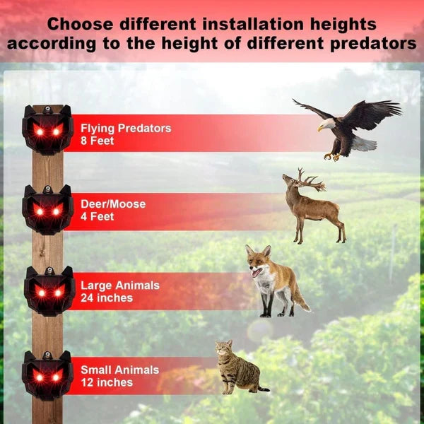 Solar Powered Outdoor Nocturnal Animal Repeller 2PCS - product detail 4