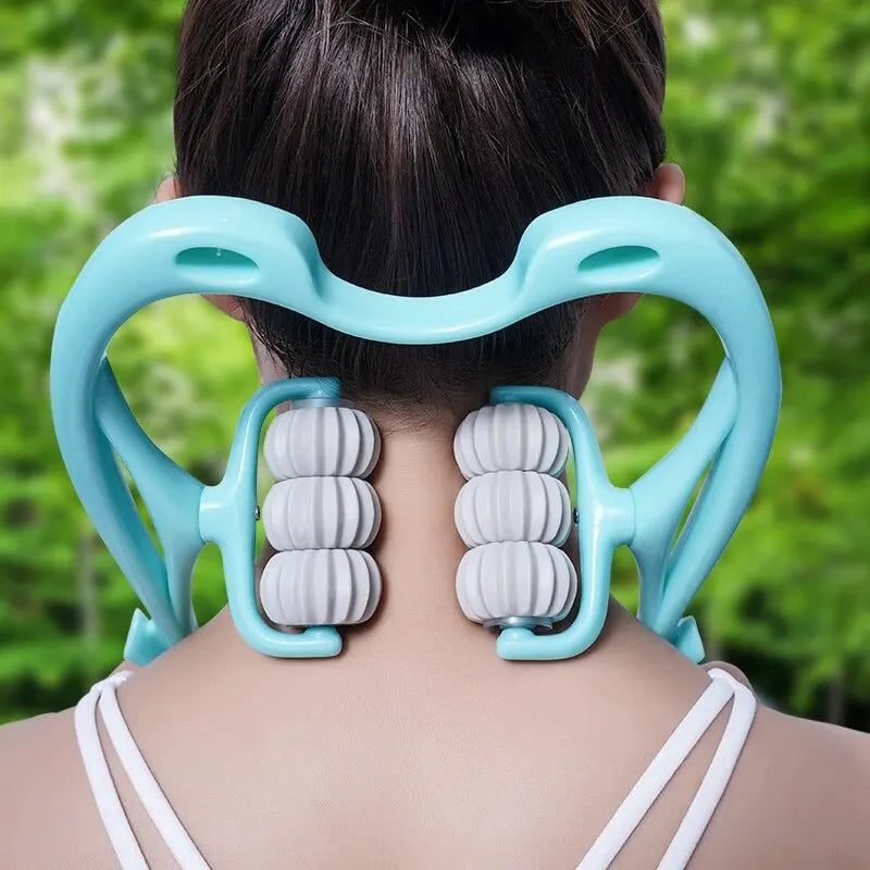 NOMOVA Manual Neck and Shoulder Massager with Kneading Rollers