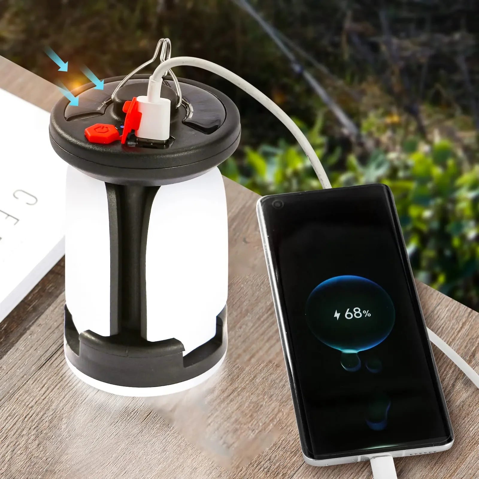 500 lm Solar Camping Lantern with USB Charging & 6 Modes - product detail 5