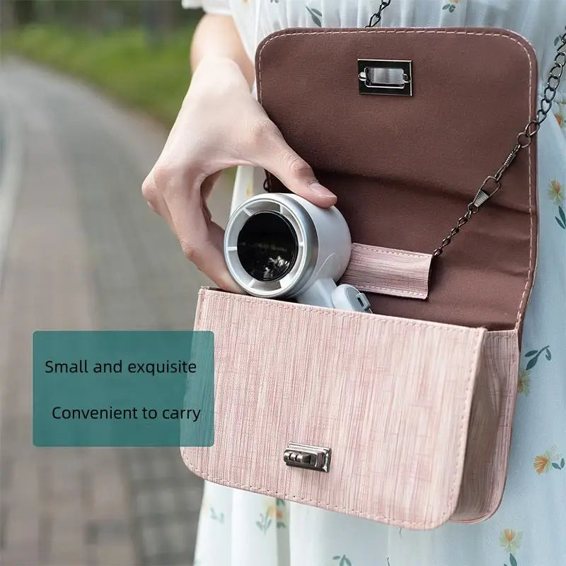 Foldable Handheld Turbo Fan with Digital Display - product detail 2