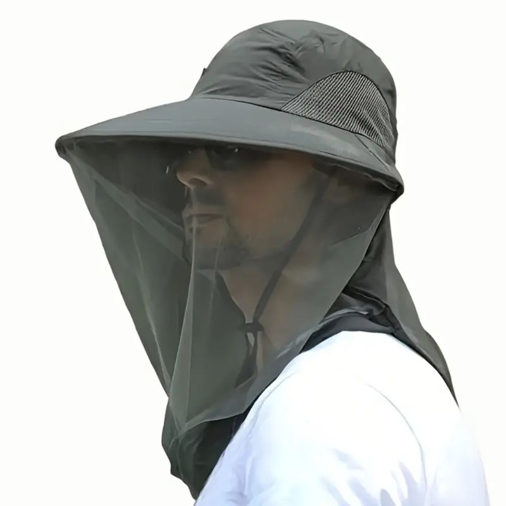 Breathable Sun and Mosquito Protection Wide Brim Hat - product detail 5