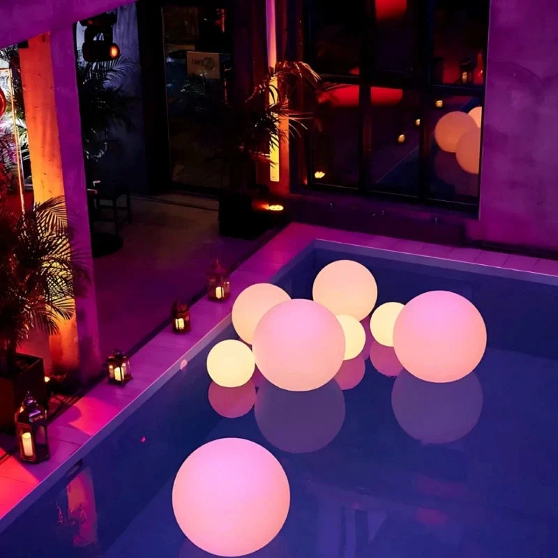 Luz de jardín esférica LED con cambio de color