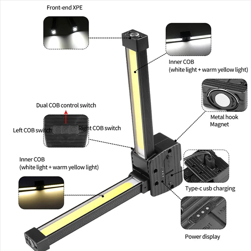 Rechargeable COB LED Work Light - product detail 2