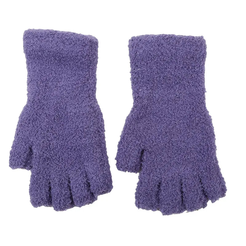Winter Comfort Knit Half Finger Gloves - product detail 3