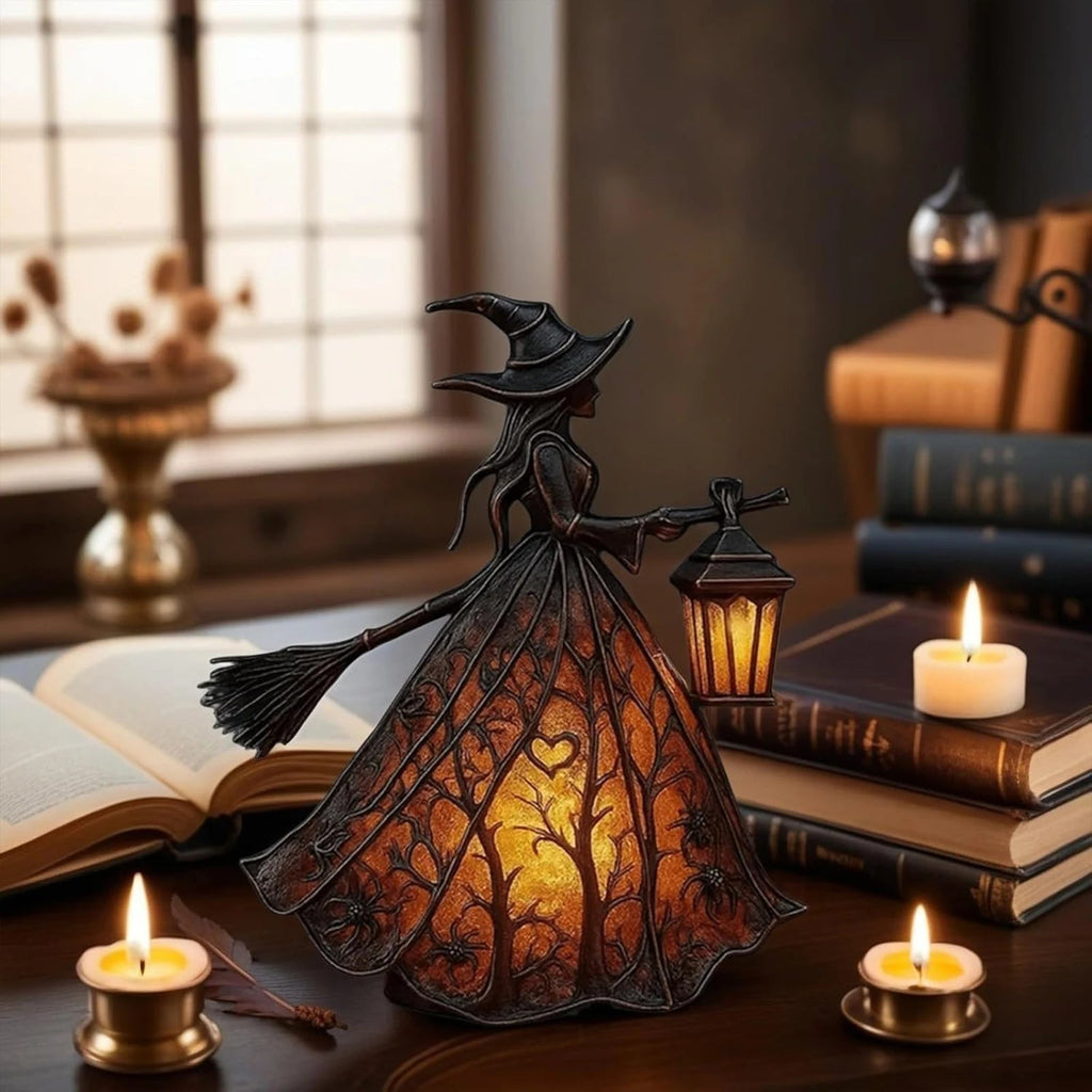 Halloween Witch Table Lamp Spooky Desk Decor Light - product detail 3