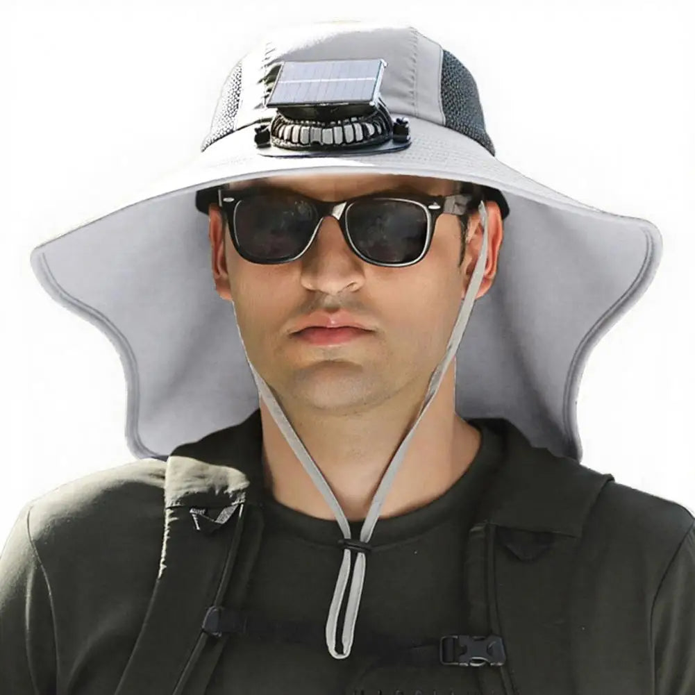NOMOVA Solar Fan Hat with Wide Brim UV Protection