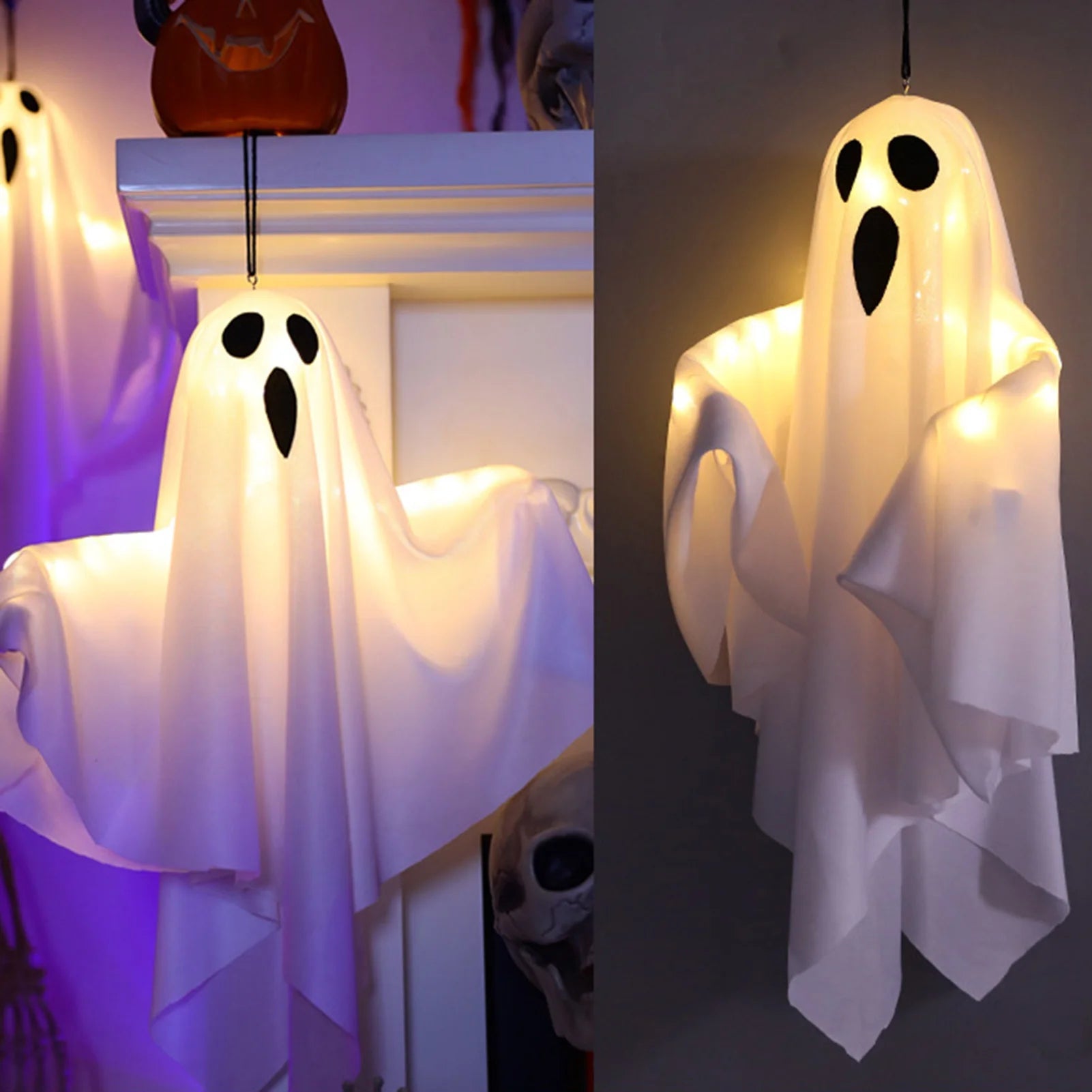 Hanging Halloween Lighted Ghost Decor - product detail 4