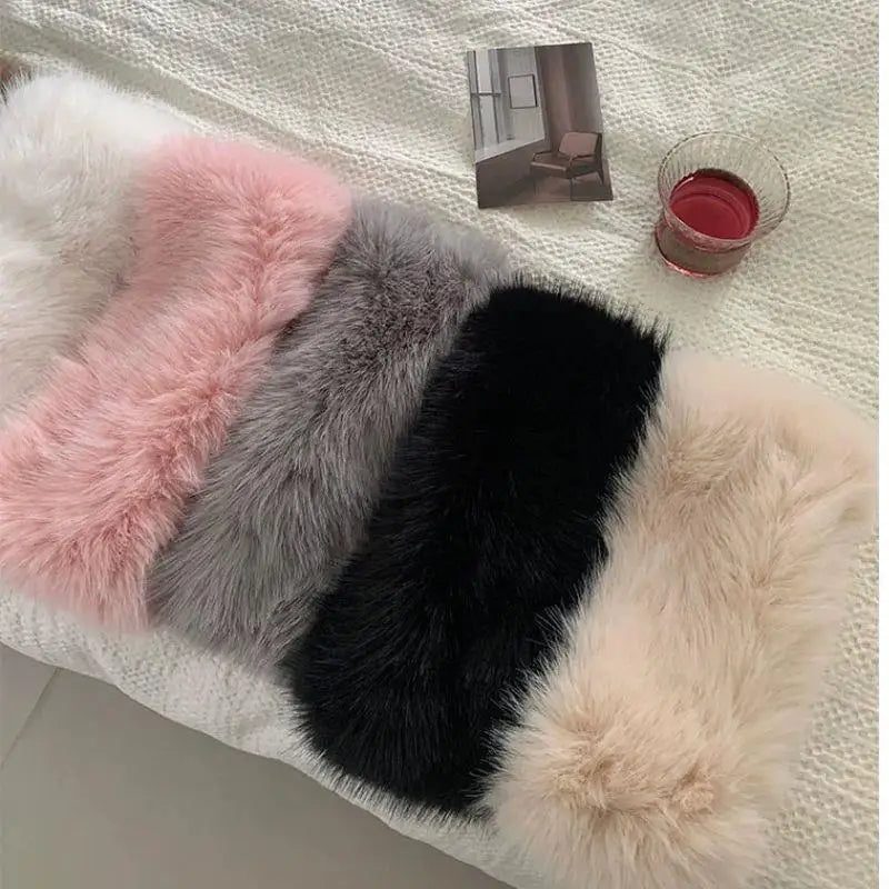 Fluffy Faux Fur Headband for Women - product detail 3