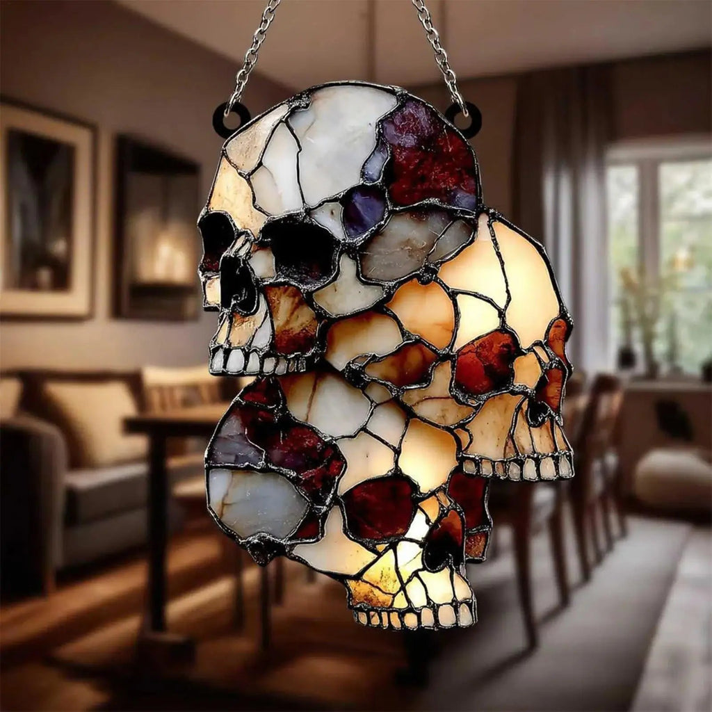 Hanging Skeleton Head Halloween Skull Decoration - product detail 4
