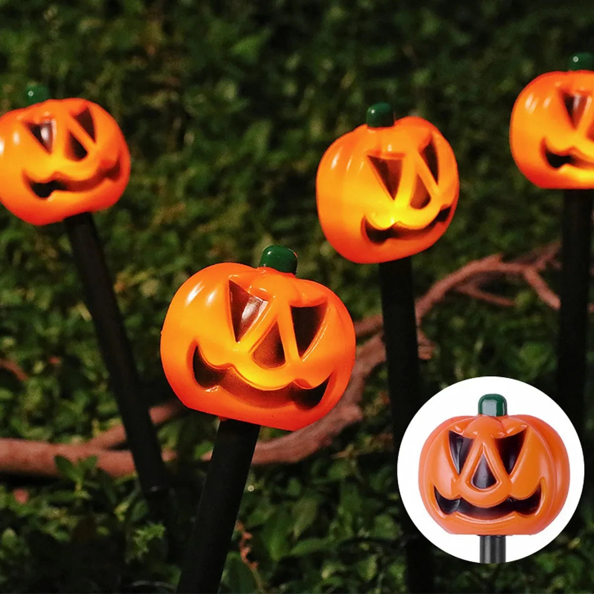 NOMOVA Lighted Halloween Pumpkin and Ghost Solar Decor Set