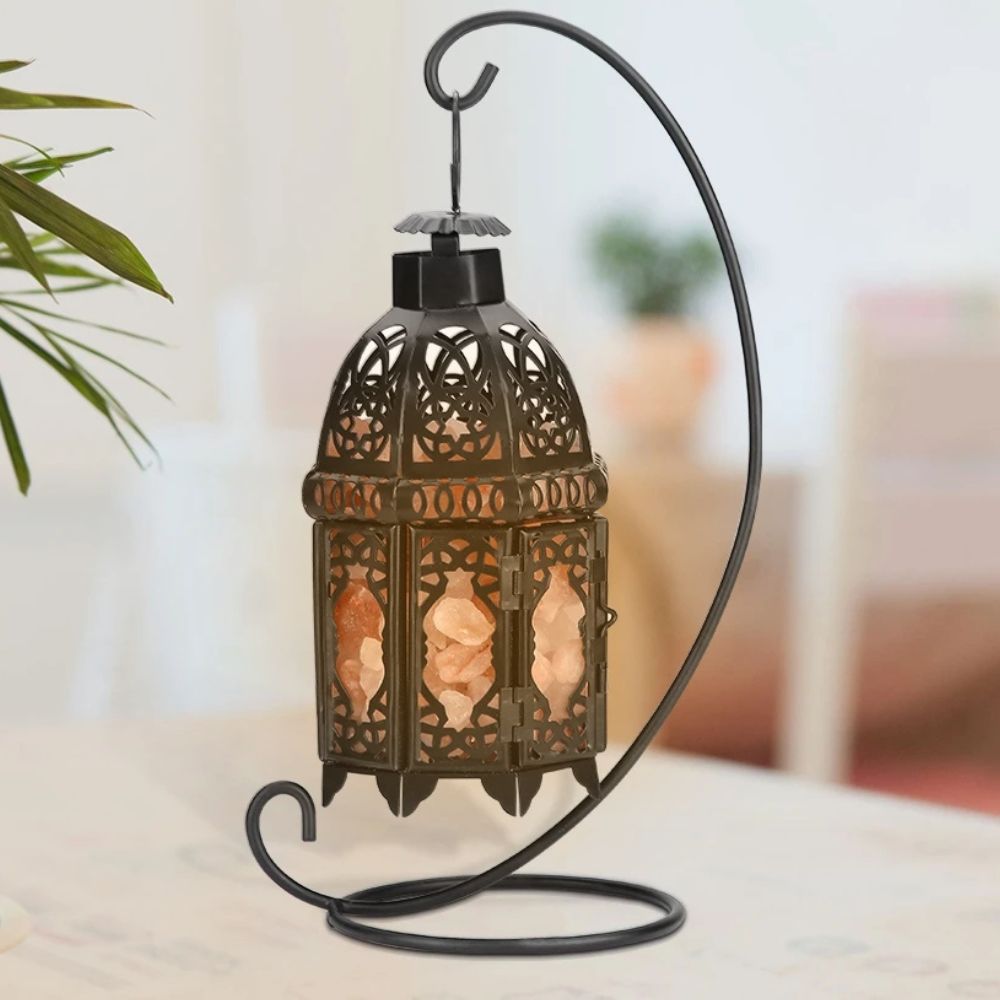 NOMOVA Vintage Iron Salt Rock Tabletop Lamp