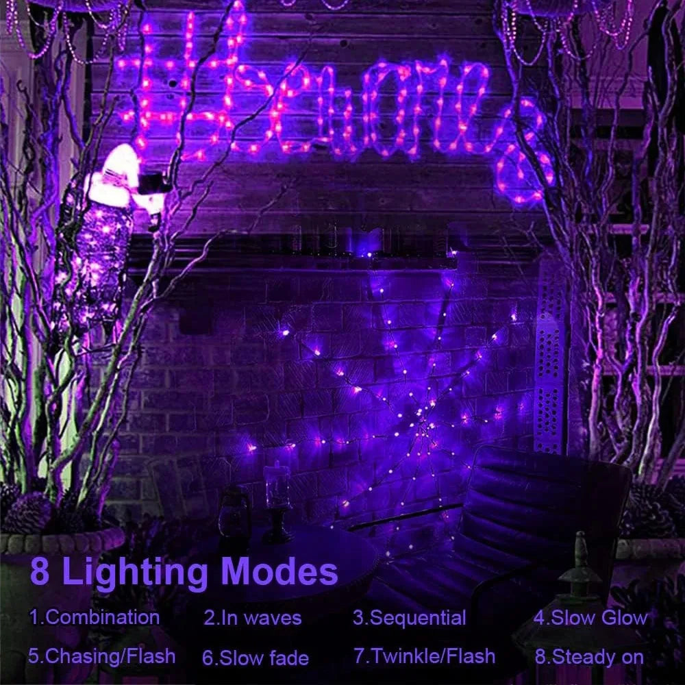 Halloween Spider Web Decoration with Lights - product detail 4