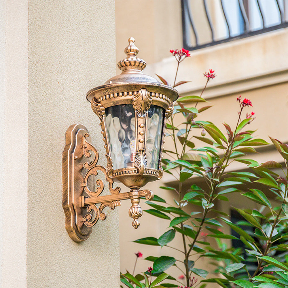 Lámpara de pared exterior estilo vintage Farol decorativo para paredes exteriores