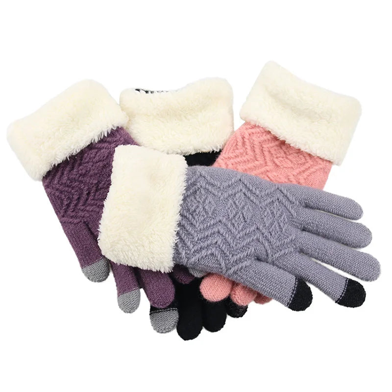NOMOVA Plush Lined Touch Screen Knitted Gloves