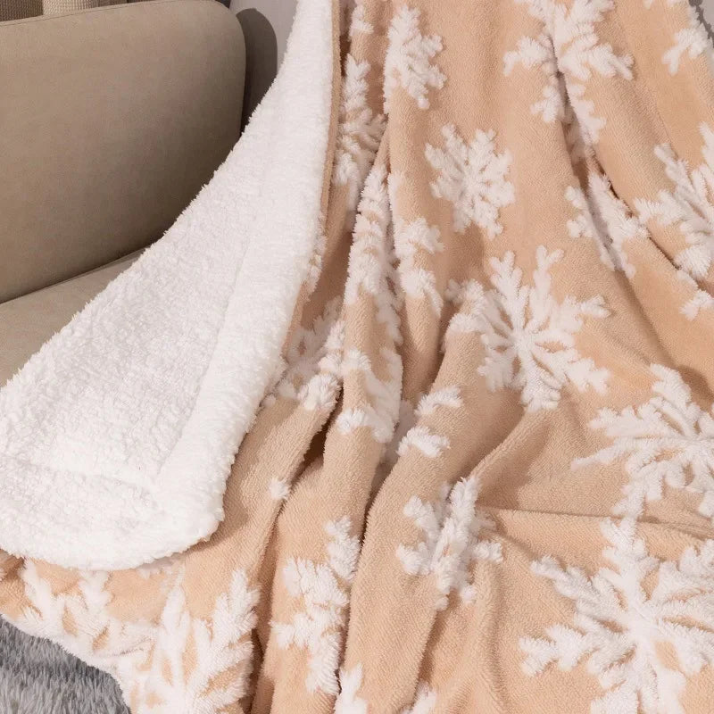 Christmas Wool Blanket Throw for Sofa and Bed - product detail 2