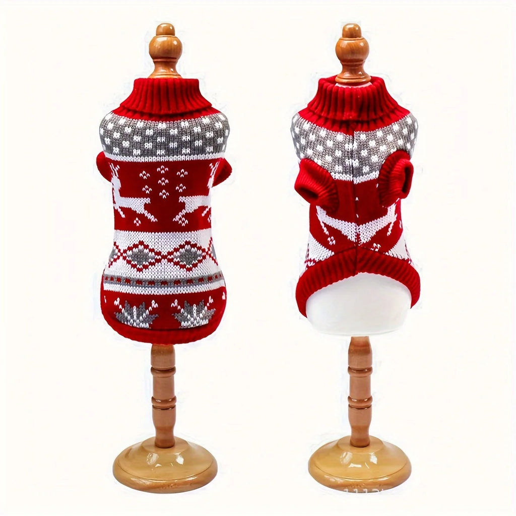 Knitted Dog Christmas Sweater for Small Pets - product detail 5