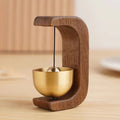 NOMOVA Wireless Door Chime with Brass Bell and Wooden Frame