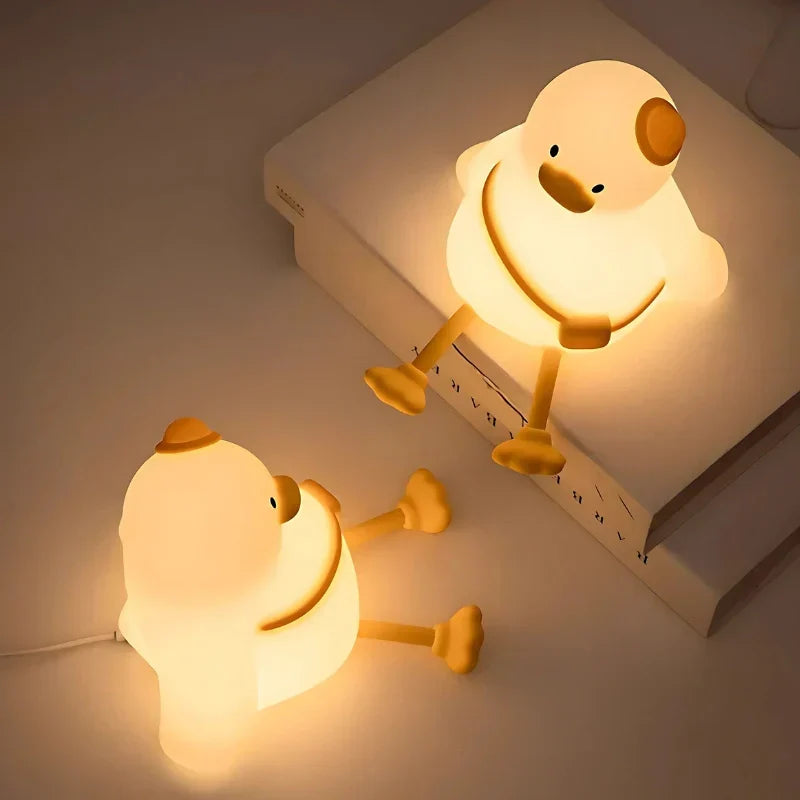 Lámpara de noche adorable con control táctil recargable para mesita de noche