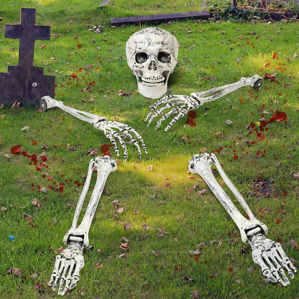 Spooky Skeleton Yard Decoration with Realistic Bones - product detail 2
