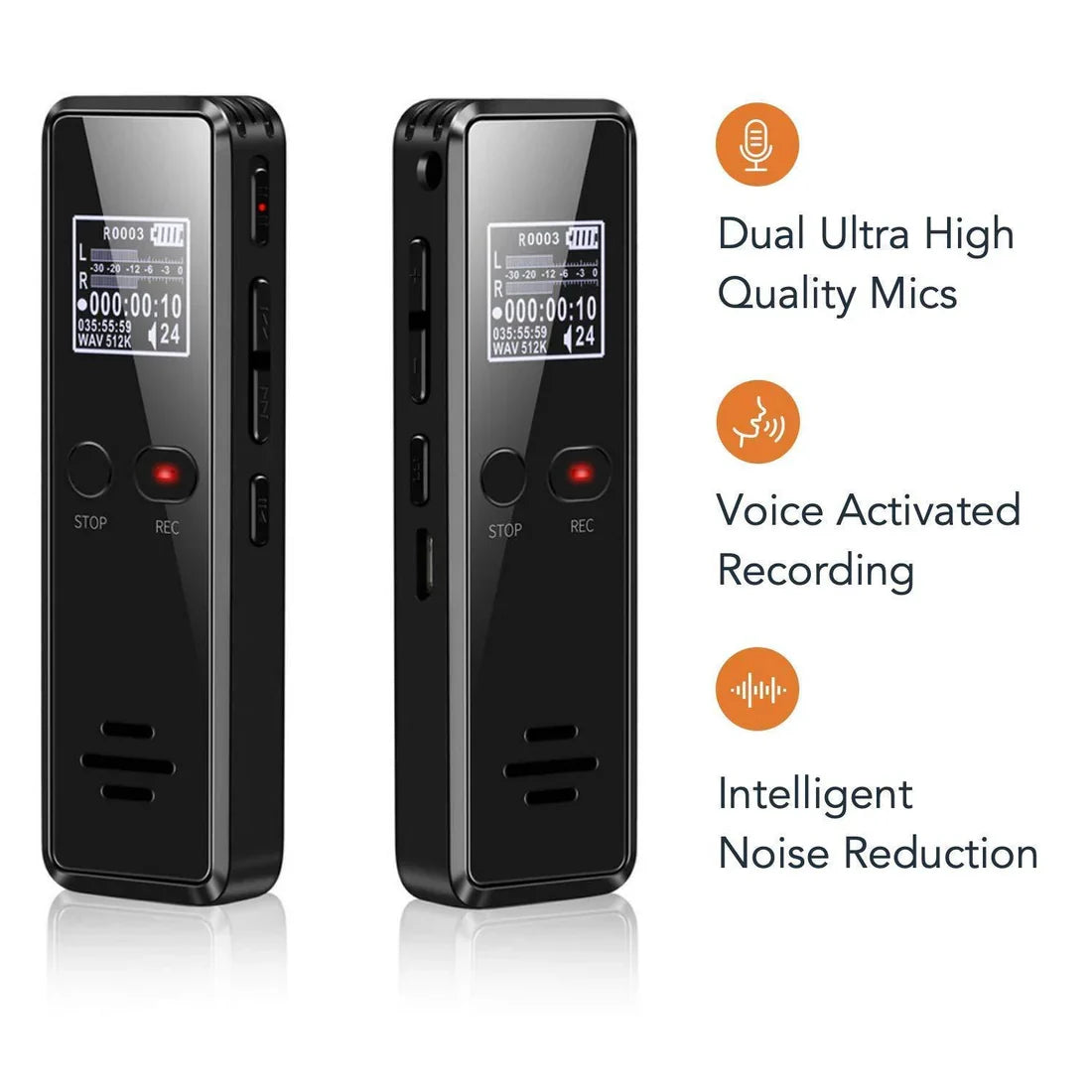 Professional Digital Voice Recorder | Audio Sound Recorder | Auto Saving Files with Built-in Speaker - product image 2