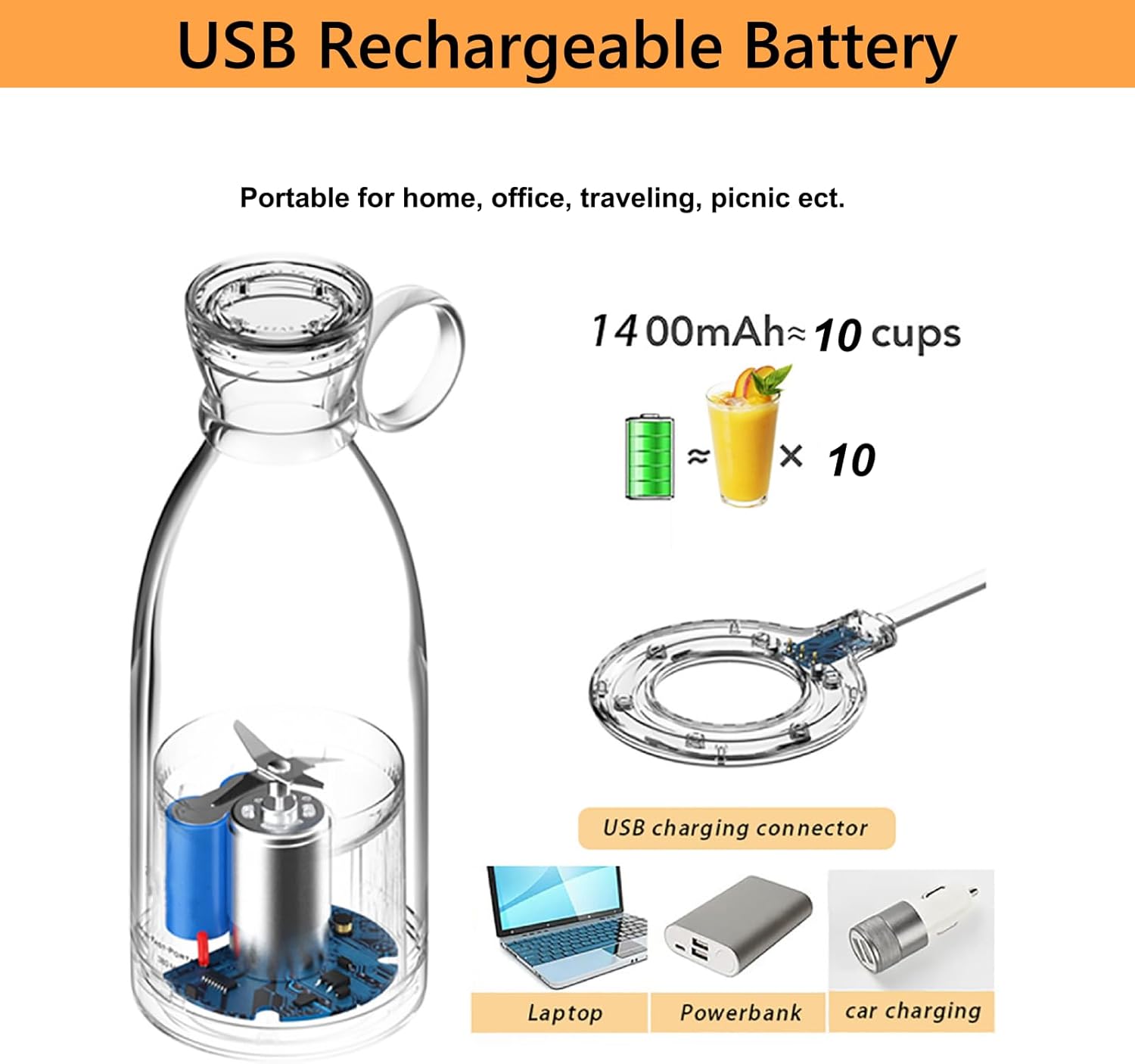 Portable Electric Juicer Blender - product image 6
