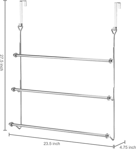 Over The Door Bathroom Towel Bar Rack Holder - product detail 6