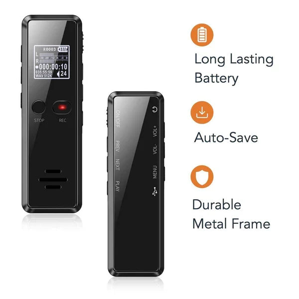 Professional Digital Voice Recorder | Audio Sound Recorder | Auto Saving Files with Built-in Speaker - product image 6
