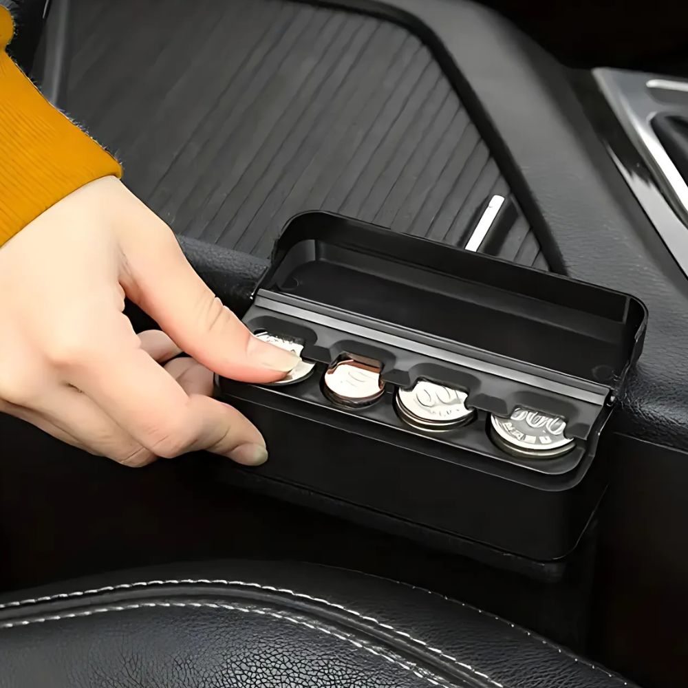 Car Coin Holder Easy Access Loose Change Storage - product image 1