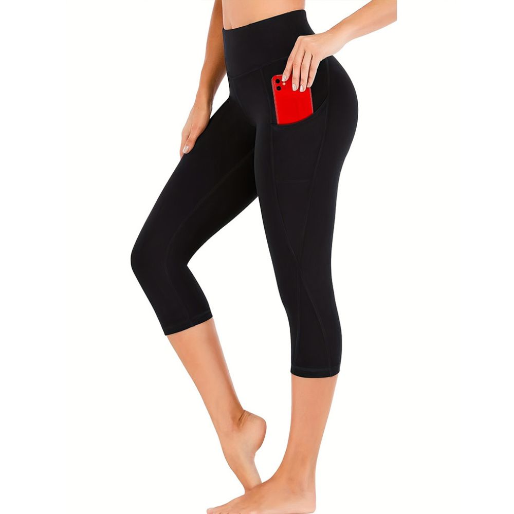 Ladies Capri Cotton Pants Leggings with Pockets - product image 1