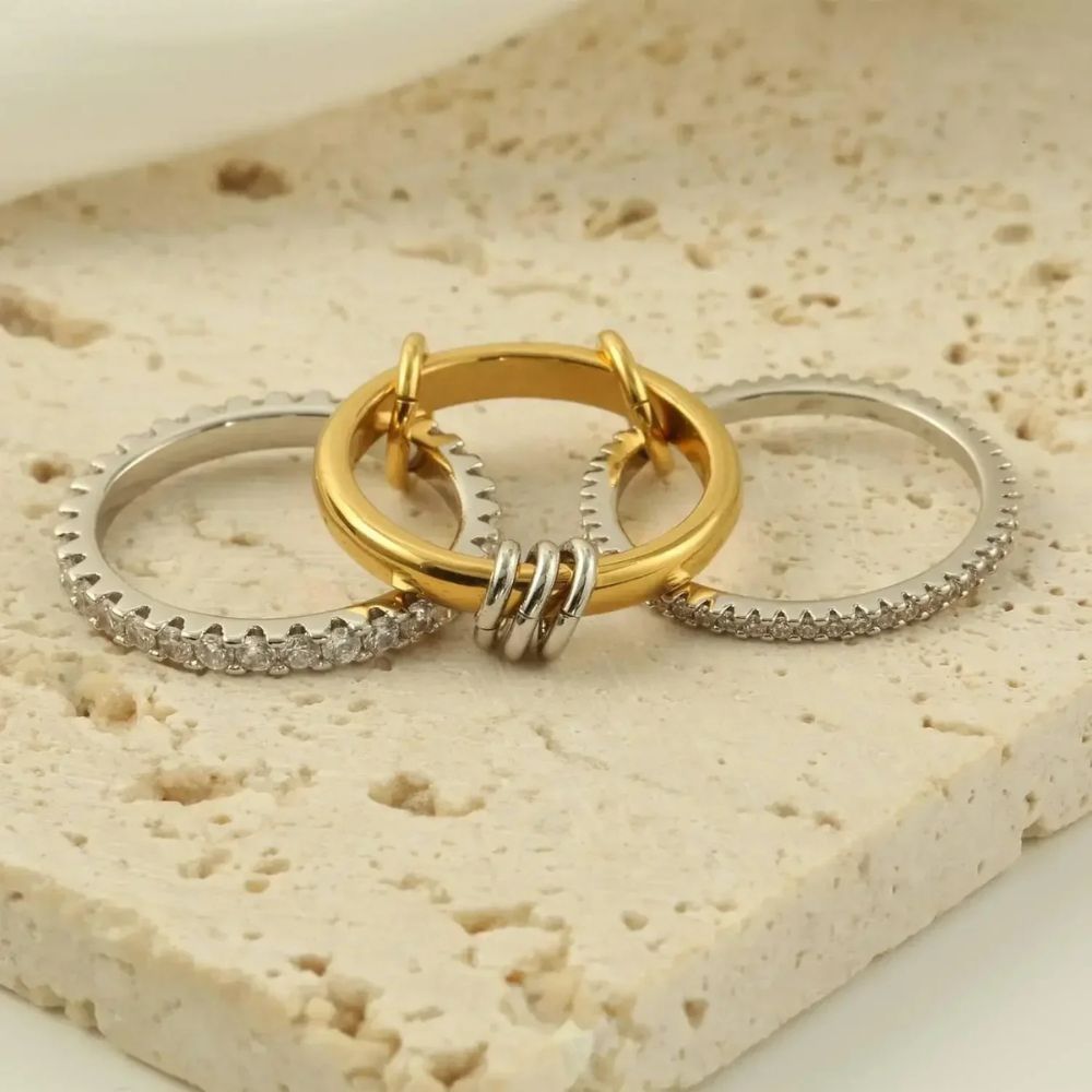 Trendy Gold Stackable Rings - product image 5