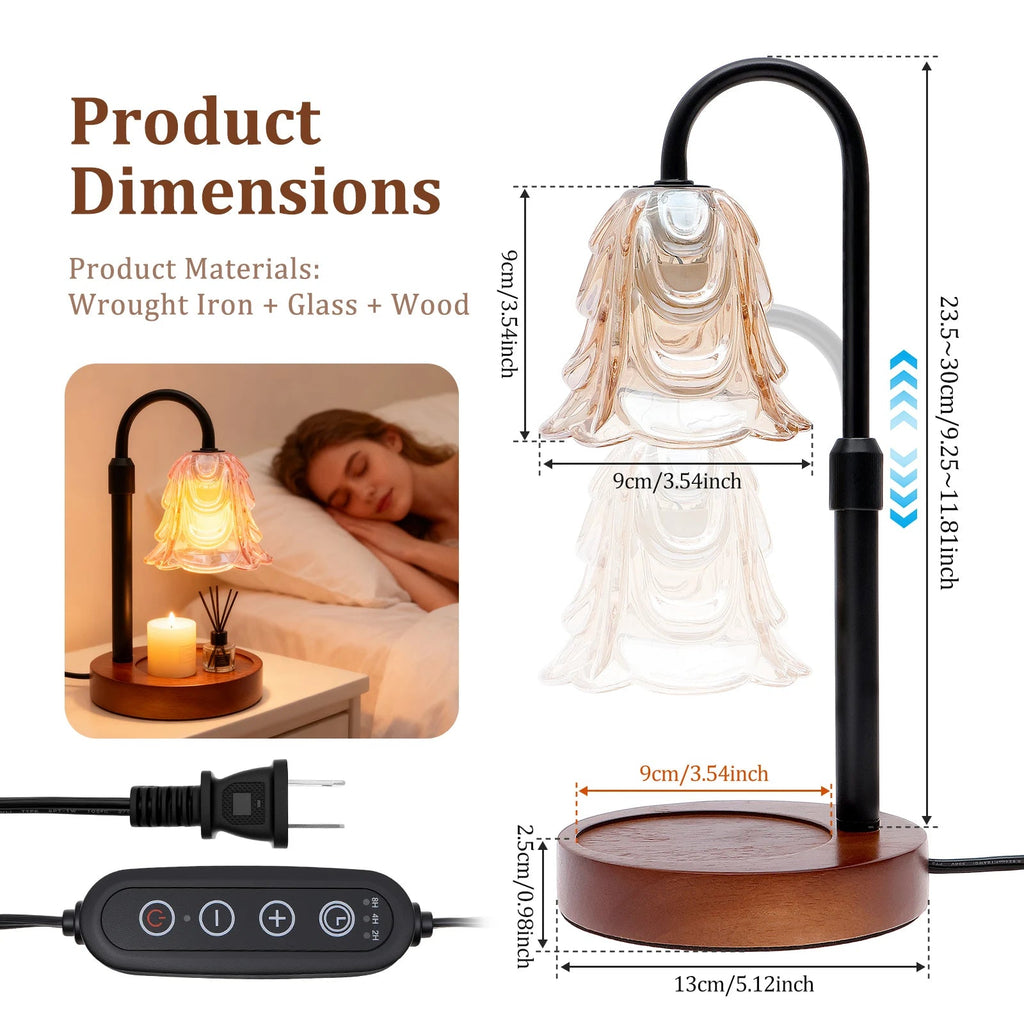 Flower Dimmable Candle Warmer Lamp - product detail 4