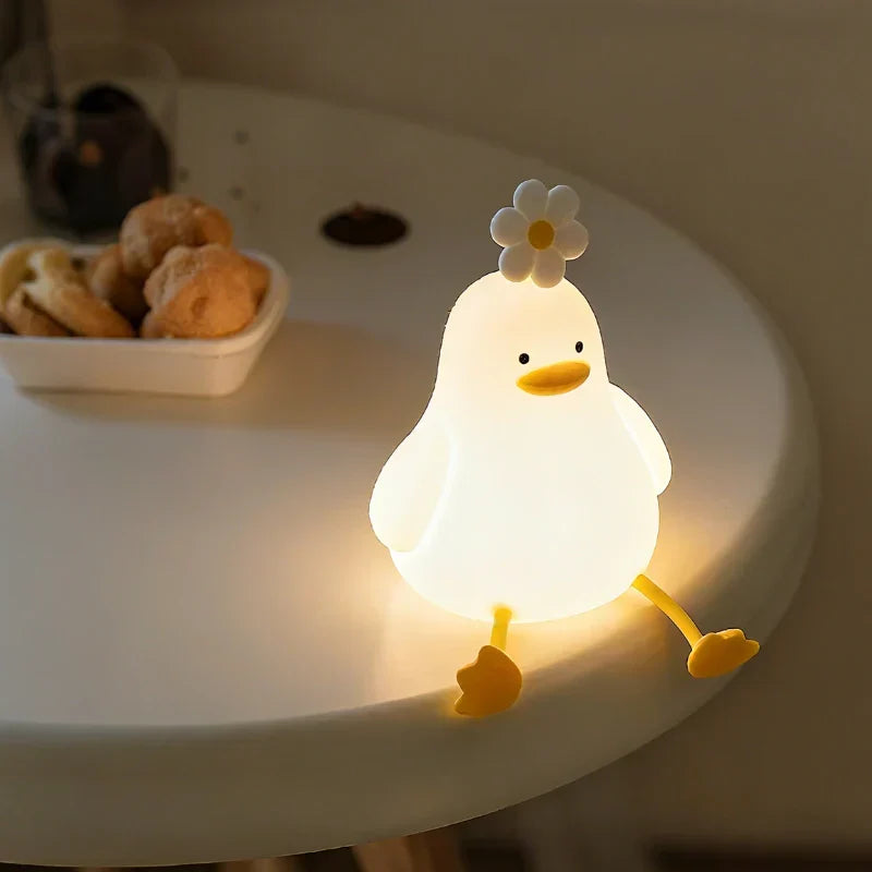 Lámpara de noche adorable con control táctil recargable para mesita de noche
