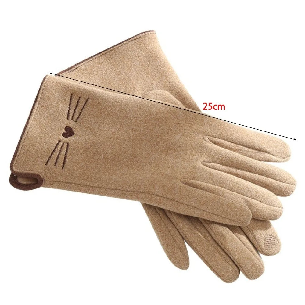 Cat Touchscreen Winter Gloves for Women - product detail 4