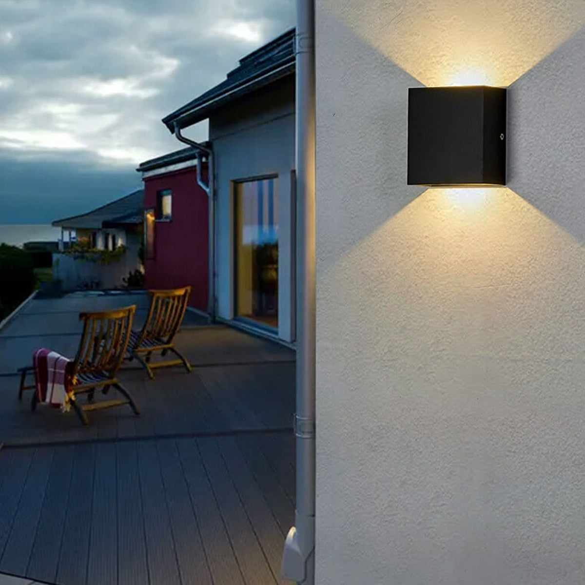Luz de Pared con Sensor de Movimiento Ajustable Iluminación LED para Exterior
