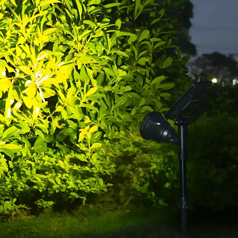 Foco solar resistente al clima con LED ajustable para senderos