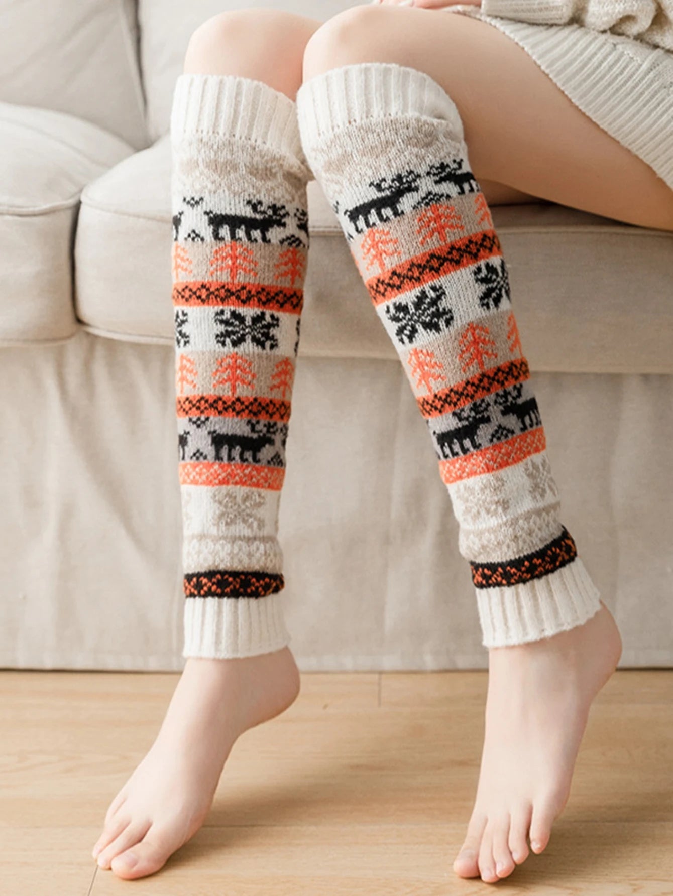 Cozy Knit Leg Warmer for Fall and Winter - product detail 3