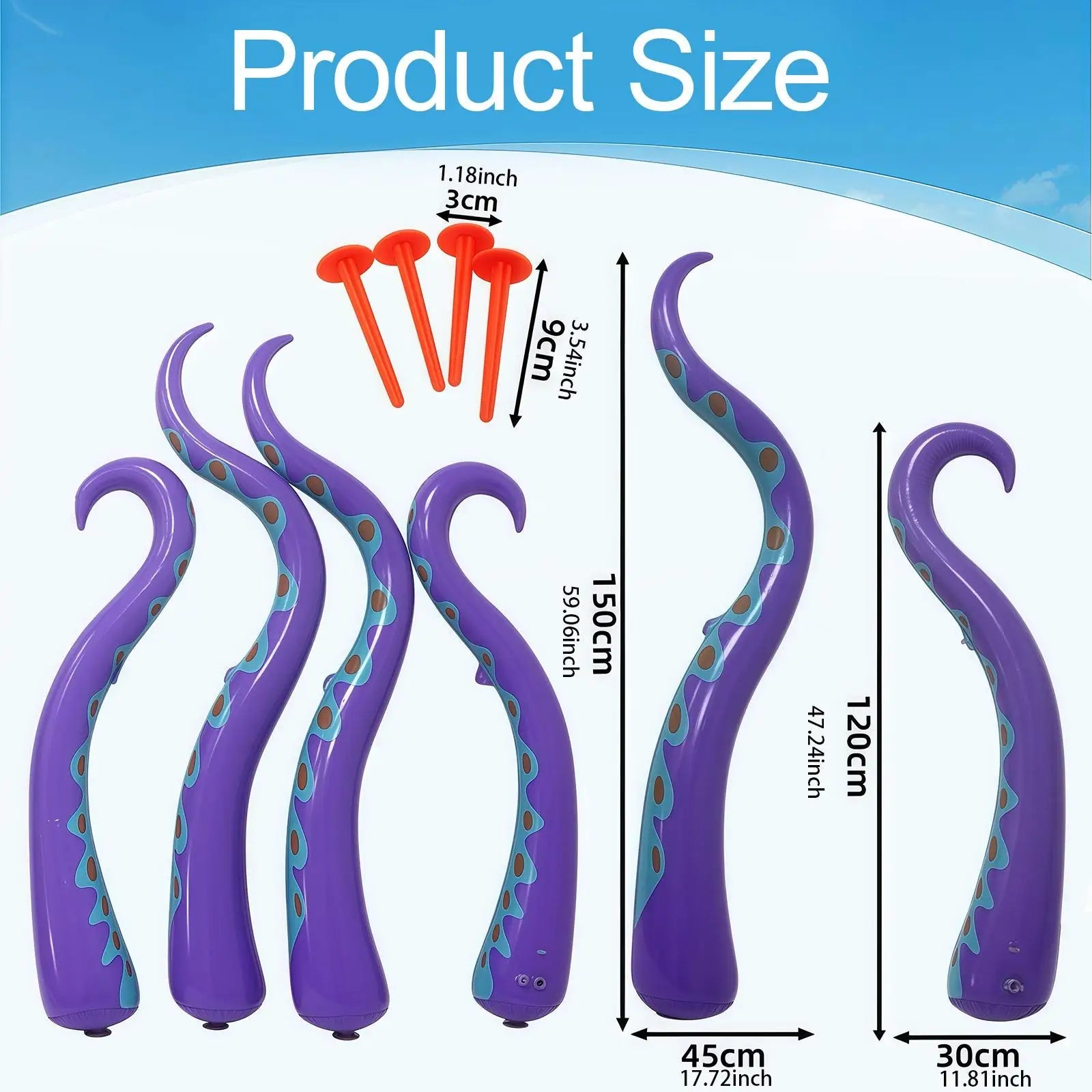 Giant Inflatable Octopus Tentacles Scary Halloween - product detail 4